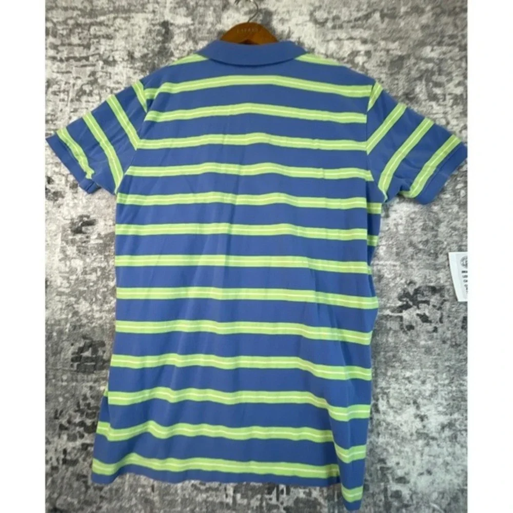 Polo Ralph Lauren Men's Striped Polo‎ Shirt Blue Green XXL Classic Fit Embroider